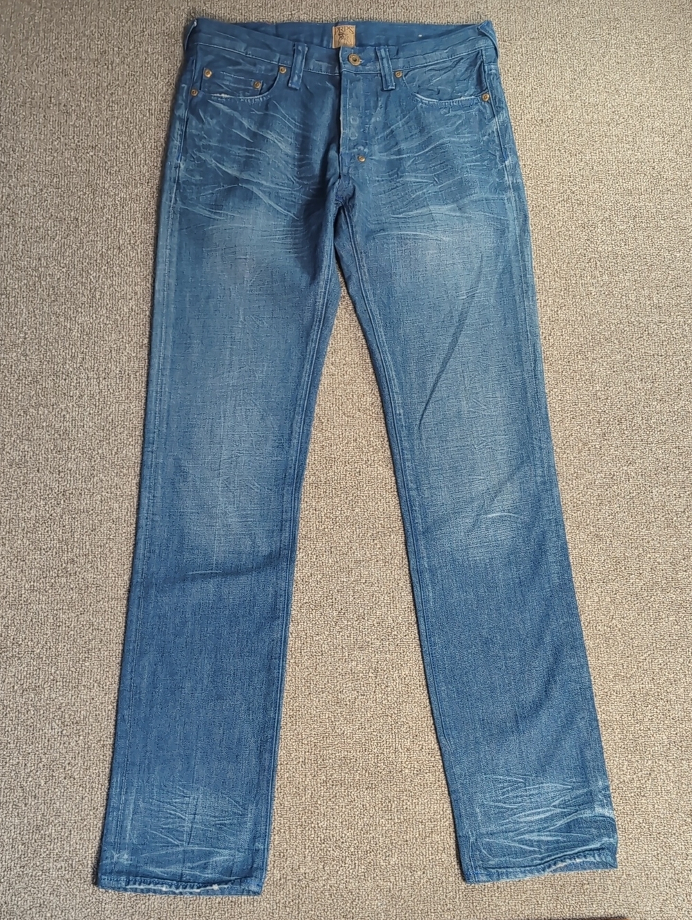 ​PRPS Goods Co Rambler Slim Straight Jeans Size 31 Japanese Denim Feathered